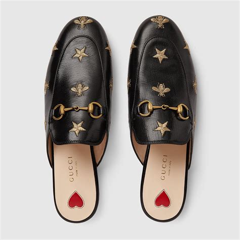 gucci princetown embroidered slipper|Gucci princetown slipper sale.